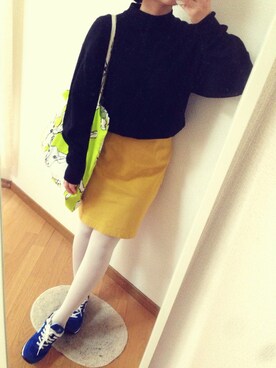 「白タイツ」｜𝐀𝐘𝐀𝐍𝐎さん（レディース・156cm・20代）の冬コーディネート