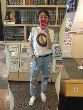 「travel」｜「アイテム（腕時計）」を使った、ELLAさん（レディース・166cm）の夏コーディネート