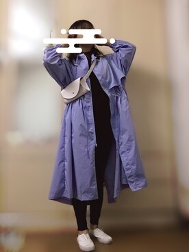 「Omekashi（オメカシ）のアイテム（モッズコート、ブルー系）」を使った、ananさん（レディース・159cm）の春コーディネート
