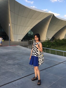 「marimekko（マリメッコ）のアイテム（トップス、ホワイト系）」を使った、ananさん（レディース・159cm）の秋コーディネート