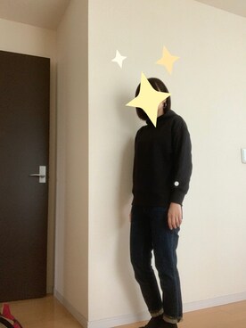 「ZOZO（ゾゾ）のスリムテーパードデニムパンツ［WOMEN］（デニムパンツ）」を使った、komameさん（レディース・150cm）の秋コーディネート