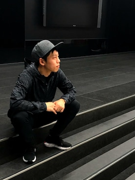 「トレーニング」｜「アイテム（アナログ腕時計）」を使った、kameさん（メンズ・166cm）の冬コーディネート