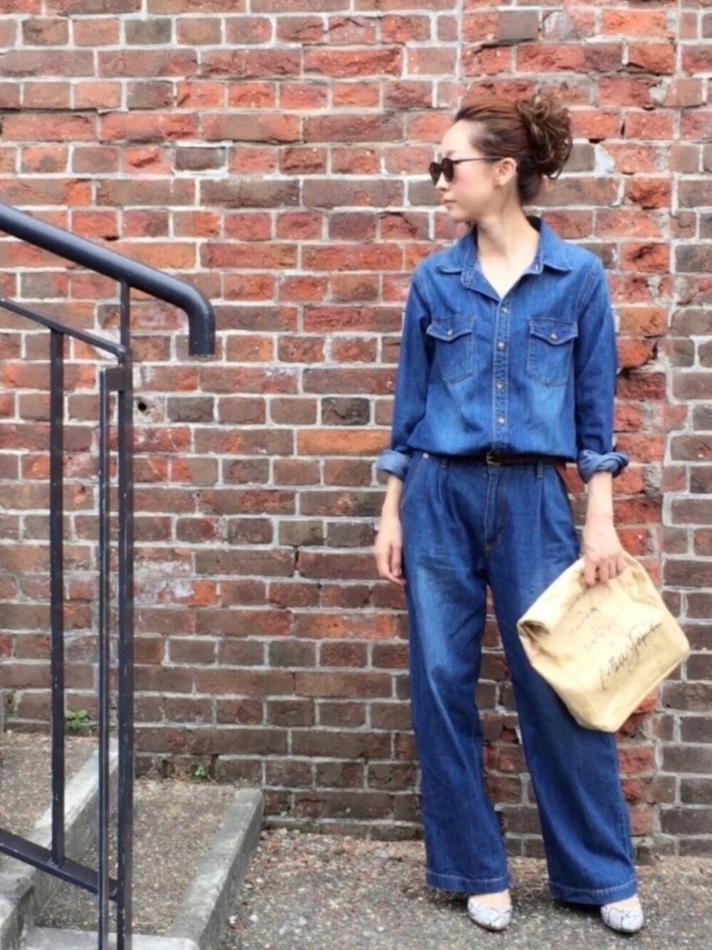 Ungrid ワイドデニムコンビネゾン Ungrid（アングリッド）の「ワイドデニムコンビネゾン（）」 - WEAR