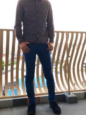 「Jeffrey Campbell（ジェフリーキャンベル）のアイテム（シューズ）」を使った、Shinya  Inoueさん（メンズ・174cm）の夏コーディネート
