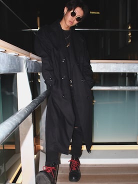 「Zoff（ゾフ）のアイテム（サングラス、ブラウン系）」を使った、YU-KIさん（メンズ・167cm）の春コーディネート