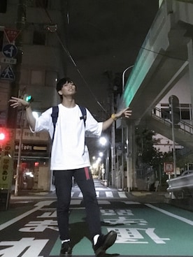 「PULL&BEAR（プルアンドベア）のアイテム（デニムパンツ）」を使った、Tomo.twさん（メンズ・172cm）の秋コーディネート