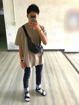 「NO ID.（ノーアイディ）のアイテム（アクセサリー）」を使った、わたさんさん（メンズ・175cm）の夏コーディネート