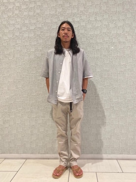 「RECOMMEND  ITEM STYLING」｜「アイテム（サンダル）」を使った、小林優介さん（メンズ・175cm）の夏コーディネート