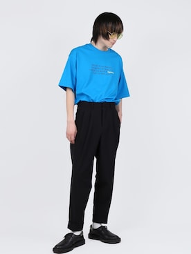 「Figments（フィグメンツ）のアイテム（スラックス）」を使った、Figments_officialさん（メンズ・175cm）の春コーディネート