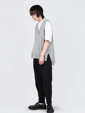 「Figments（フィグメンツ）のアイテム（スラックス）」を使った、Figments_officialさん（メンズ・175cm）の春コーディネート