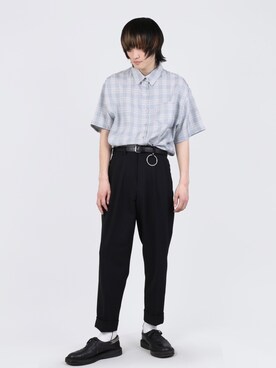 「Figments（フィグメンツ）のアイテム（スラックス）」を使った、Figments_officialさん（メンズ・175cm）の春コーディネート