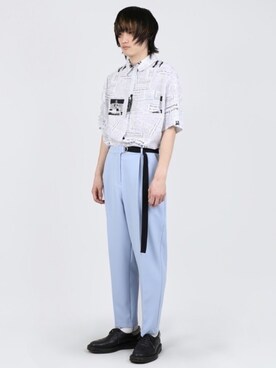 「Figments（フィグメンツ）のアイテム（スラックス）」を使った、Figments_officialさん（メンズ・175cm）の夏コーディネート