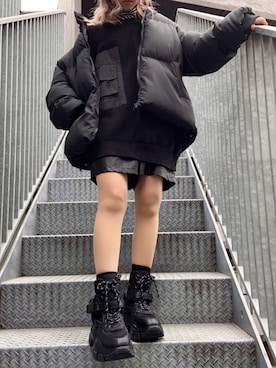 「Figments（フィグメンツ）のアイテム（ブルゾン）」を使った、Figments_officialさん（レディース・151cm）の冬コーディネート