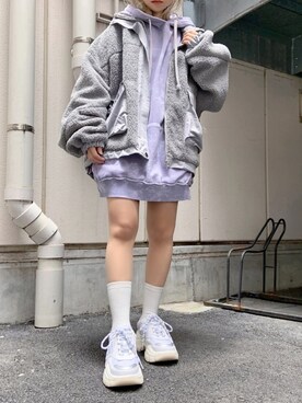「Figments（フィグメンツ）のアイテム（ブルゾン）」を使った、Figments_officialさん（レディース・151cm）の冬コーディネート