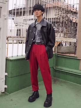 「Figments（フィグメンツ）のアイテム（その他アウター）」を使った、Figments_officialさん（メンズ・180cm）の冬コーディネート