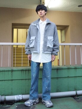 「Figments（フィグメンツ）のアイテム（ブルゾン）」を使った、Figments_officialさん（メンズ・180cm）の冬コーディネート