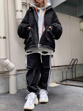 「Figments（フィグメンツ）のアイテム（ブルゾン）」を使った、Figments_officialさん（レディース・151cm）の冬コーディネート