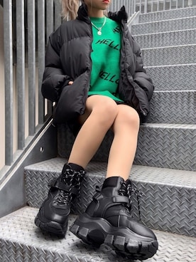 「Figments（フィグメンツ）のアイテム（ブルゾン）」を使った、Figments_officialさん（レディース・151cm）の冬コーディネート