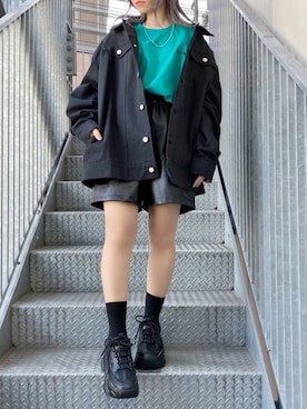 「Figments（フィグメンツ）のアイテム（その他アウター）」を使った、Figments_officialさん（レディース・151cm）の春コーディネート