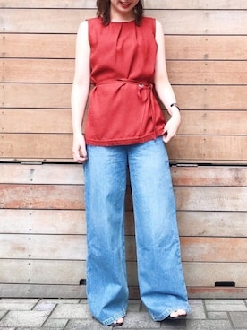 Aya Nakajimaさん（レディース・158cm）の夏コーディネート