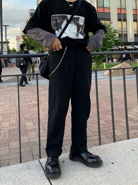 「VERSACE（ヴェルサーチ）のアイテム（その他パンツ）」を使った、ようさん（メンズ・161cm）の春コーディネート