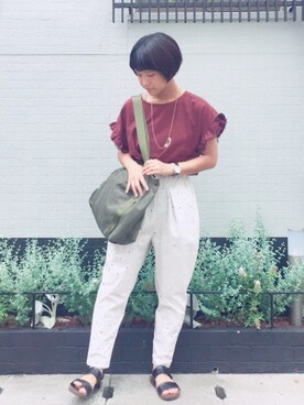 「cikolata（チコラータ）のアイテム」を使った、minimaさん（レディース・160cm）の夏コーディネート