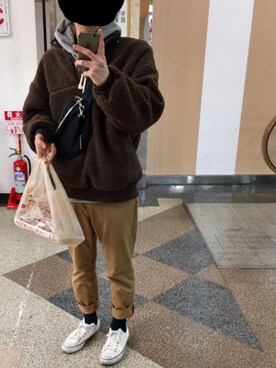 「アイテム（ブルゾン）」を使った、Wataruさん（メンズ・178cm・10代）の冬コーディネート