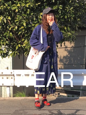 「Gramicci（グラミチ）のアイテム（シューズ）」を使った、7sugarさん（レディース・155cm）の春コーディネート