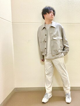 「ペールトーン」｜「アイテム（ブルゾン）」を使った、たすぽんさん（メンズ・158cm）の春コーディネート