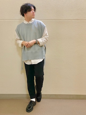 「Chillfar（チルファー）のアイテム」を使った、たすぽんさん（メンズ・158cm）の春コーディネート