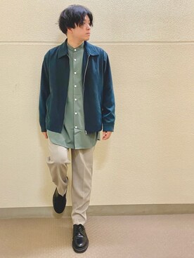 「tk.TAKEO KIKUCHI（ティーケータケオキクチ）のアイテム（ブルゾン）」を使った、たすぽんさん（メンズ・158cm）の春コーディネート