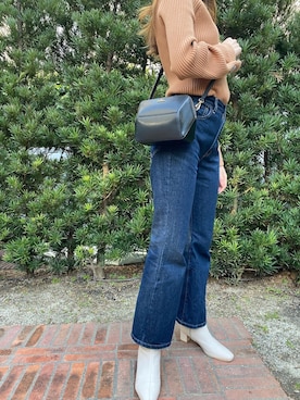 「& chouette（アンドシュエット）のアイテム（ショルダーバッグ）」を使った、あやなさん（レディース・166cm）の冬コーディネート