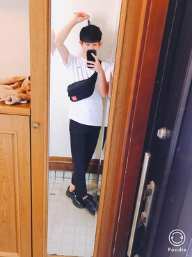 「ラコステ」｜バンキュウさん（メンズ・171cm・10代）の夏コーディネート