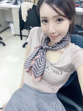 「Cute」｜「アイテム（口紅/リップティント/グロス）」を使った、MoMoさん（レディース・169cm）の秋コーディネート