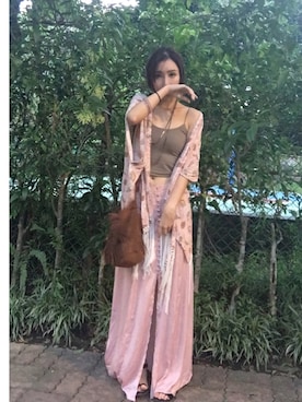 「PULL&BEAR（プルアンドベア）のアイテム（アクセサリー）」を使った、MoMoさん（レディース・169cm）の秋コーディネート
