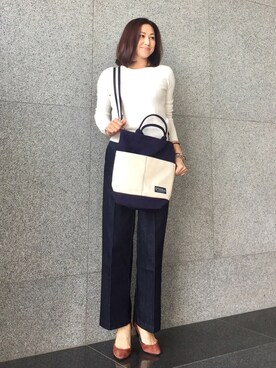 「SINME（シンメ）のアイテム」を使った、yuki.takuさん（レディース・166cm）の春コーディネート