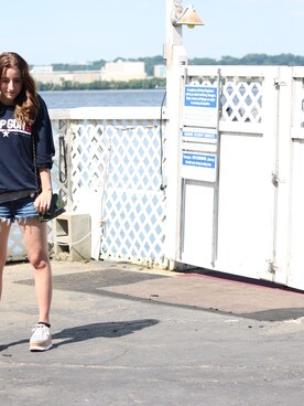 「shorts」｜「アイテム（スウェット）」を使った、kaitelizabethさん（レディース・153cm）の冬コーディネート