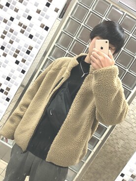 「アイテム（ブルゾン）」を使った、こーきさん（メンズ・175cm・10代）の冬コーディネート