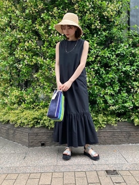 「EleSac（エルサック）のアイテム」を使った、25sakiさん（レディース・158cm）の春コーディネート