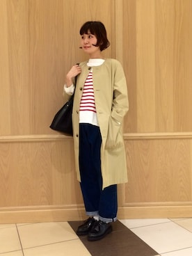 「Paraboot」｜「アイテム（その他アウター）」を使った、コジマさん（レディース・155cm）の春コーディネート
