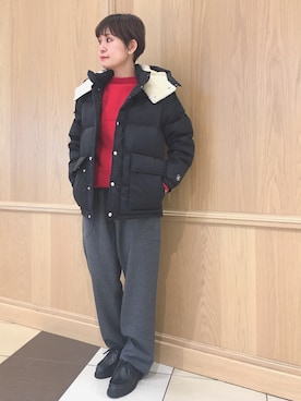 「orcival」｜「アイテム（ダウンジャケット/コート）」を使った、コジマさん（レディース・155cm）の秋コーディネート