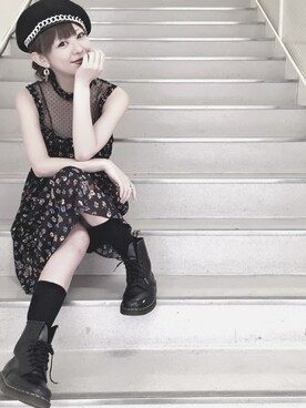 「ottod'Ame（オットダム）のアイテム（チュニック）」を使った、上原奈美さん（レディース・158cm）の夏コーディネート