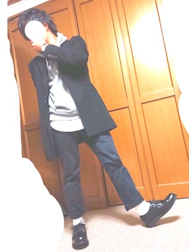 「大学生コーデ」｜「アイテム（トレンチコート）」を使った、ケンジさん（メンズ・160cm）の秋コーディネート