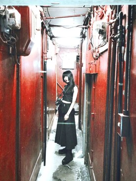 「TRAN泉（トラン）のアイテム」を使った、Jill Hoさん（レディース・163cm）の秋コーディネート