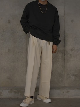 「stein（シュタイン）のアイテム（チノパンツ）」を使った、k.5さん（メンズ・167cm）の春コーディネート