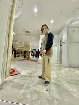 「Radiate（ラディエイト）のアイテム（パンツ）」を使った、shimaさん（レディース・157cm）の冬コーディネート