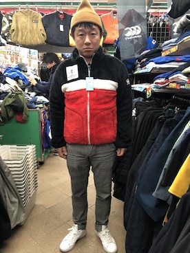 「canterbury（カンタベリー）のアイテム（ジャケット/アウター）」を使った、サツマハヤトさん（メンズ・166cm）の冬コーディネート