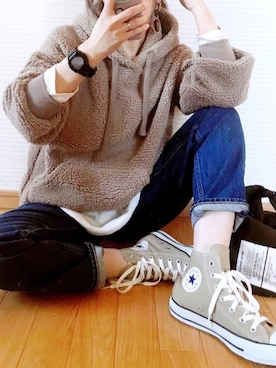 「ヤヌーク」｜「アイテム（アクセサリー）」を使った、sc___dyさん（レディース・156cm）の冬コーディネート