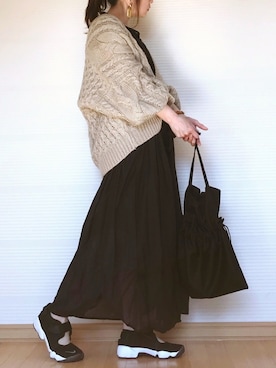「アイテム（ピアス（両耳用）、ベージュ系）」を使った、sweet_candyさん（レディース・156cm）の春コーディネート