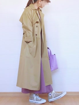 「KBF+」｜「アイテム（トレンチコート）」を使った、sweet_candyさん（レディース・156cm）の春コーディネート
